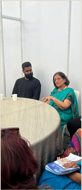 Two participants engaged in an intimate Living Book conversation.