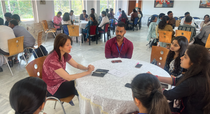 A Living Book conversation underway at a community event.